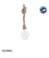 GLOBOSTAR® ROPE 01018 Boho Κρεμαστό Φωτιστικό Οροφής με Ντουί 1 x E27 AC 220-240V IP20 - Μπεζ - Μ3.5 x Π3.5 x Υ200cm